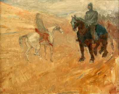 Dos caballeros en armadura de Henri de Toulouse Lautrec