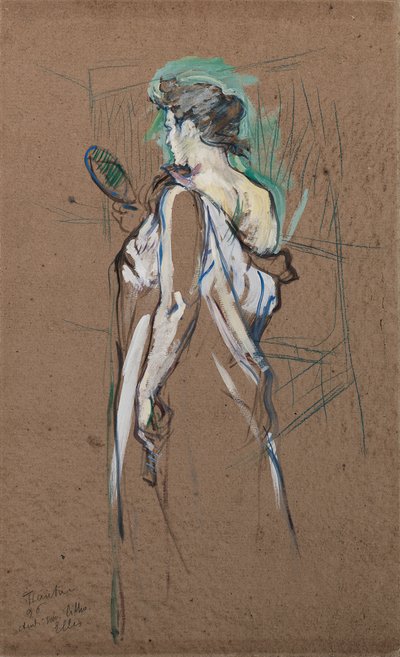 Elles: La Glace a Main de Henri de Toulouse Lautrec
