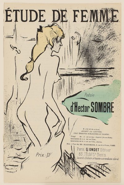 Estudio de mujer de Henri de Toulouse Lautrec