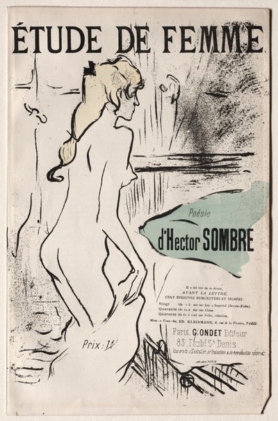 Estudio de Mujer de Henri de Toulouse Lautrec