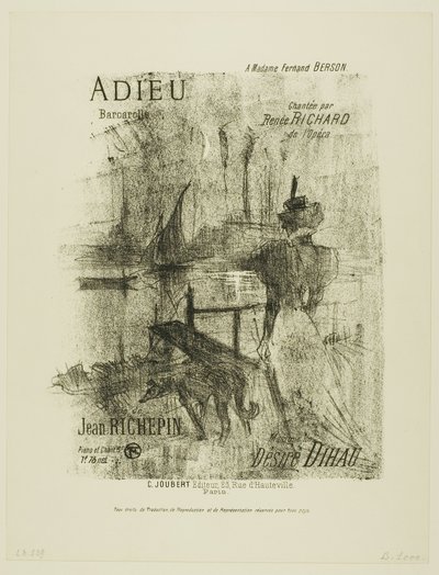 Despedida, de Mélodies de Désiré Dihau de Henri de Toulouse Lautrec
