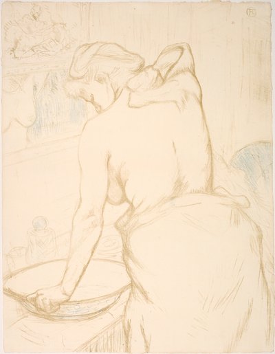 Mujer que se lava, la toilette de Henri de Toulouse Lautrec