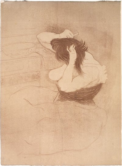 Mujer peinándose, la Coiffure de Henri de Toulouse Lautrec