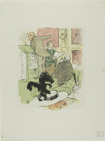 Grandes conciertos de ópera: Ambroise Thomas asistiendo a un ensayo de Françoise de Rimini de Henri de Toulouse Lautrec