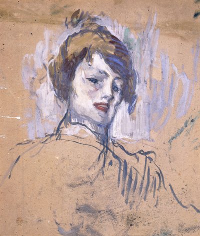Cabeza de una mujer, 1896 de Henri de Toulouse Lautrec