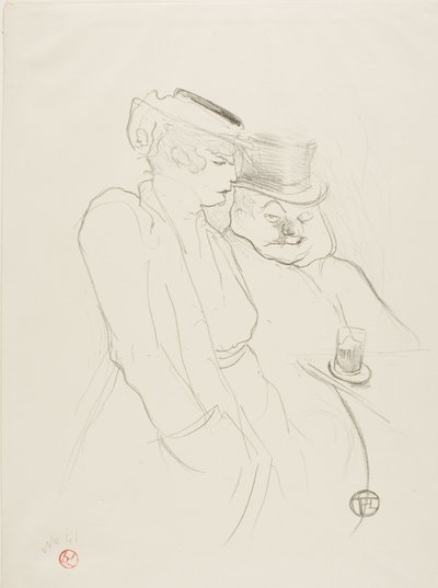 En sus cuarentas de Henri de Toulouse Lautrec