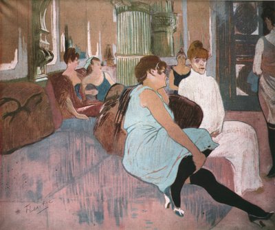 En el Salón de la Rue des Moulins de Henri de Toulouse Lautrec