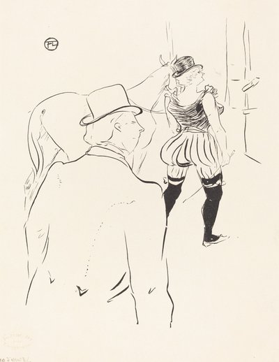 Entre Bastidores del Folies-Bergere: Sra. Lona Barrison con su Gerente y Esposo de Henri de Toulouse Lautrec