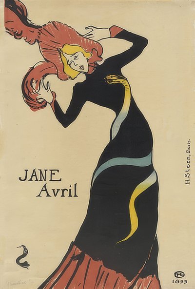 Jane Avril (Cartel) de Henri de Toulouse Lautrec