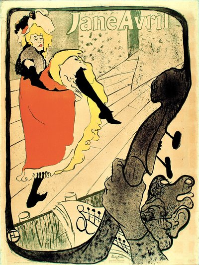 Jane Avril, 1893 de Henri de Toulouse Lautrec