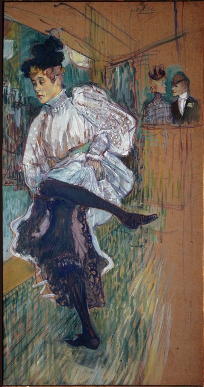Jane Avril bailando de Henri de Toulouse Lautrec
