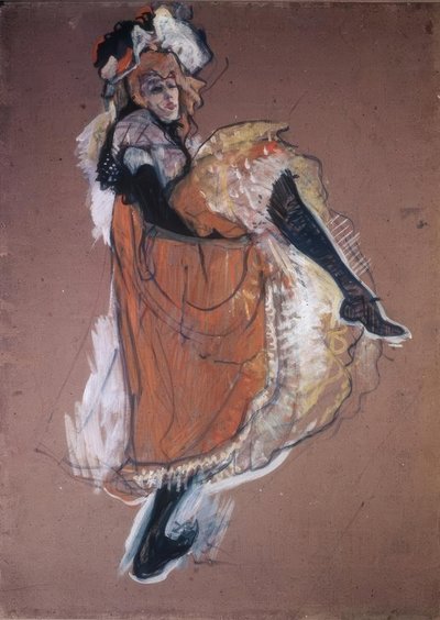 Jane Avril bailando de Henri de Toulouse Lautrec
