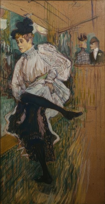Jane Avril bailando de Henri de Toulouse Lautrec