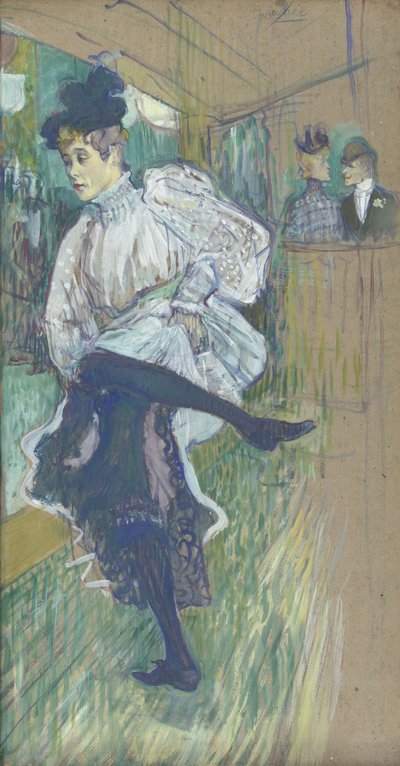 Jeanne Abril bailando de Henri de Toulouse-Lautrec
