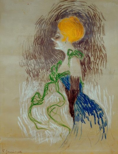 Joven mujer con guantes de Henri de Toulouse Lautrec