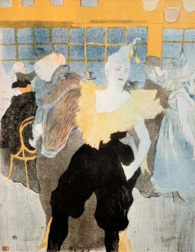 La payasa en el Moulin Rouge de Henri de Toulouse Lautrec