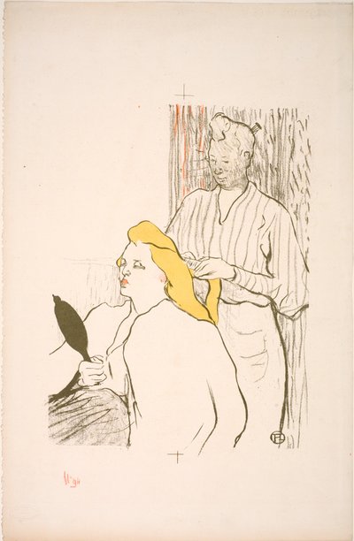 La Coiffure. Programa del Théâtre Libre de Henri de Toulouse Lautrec