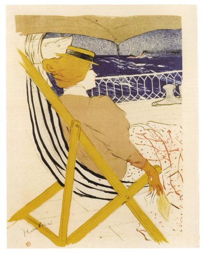 La pasajera del 54 o Paseo en yate, 1895 de Henri de Toulouse Lautrec