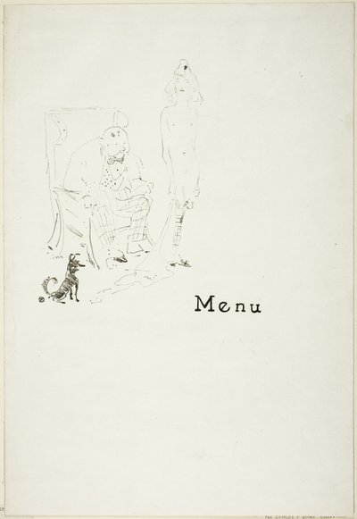 La niña desnuda: Menú de Henri de Toulouse Lautrec