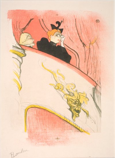 El palco con mascarón dorado de Henri de Toulouse Lautrec