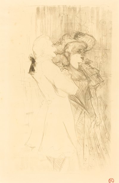 Lender y Auguez en La chanson de fortunio de Henri de Toulouse Lautrec