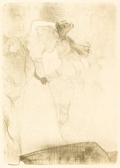 Lender de espaldas bailando el bolero en "Chilperic" de Henri de Toulouse Lautrec