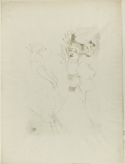 Lender en Chilpéric, de frente de Henri de Toulouse Lautrec