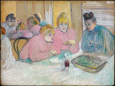 Les Dames dans la salle a manger - Las damas en el comedor - Toulouse-Lautrec, Henri, de (1864-1901) - 1893-1894 - Óleo sobre cartón - 60,2x80,7 - Szepmuveszeti Muzeum, Budapest de Henri de Toulouse Lautrec