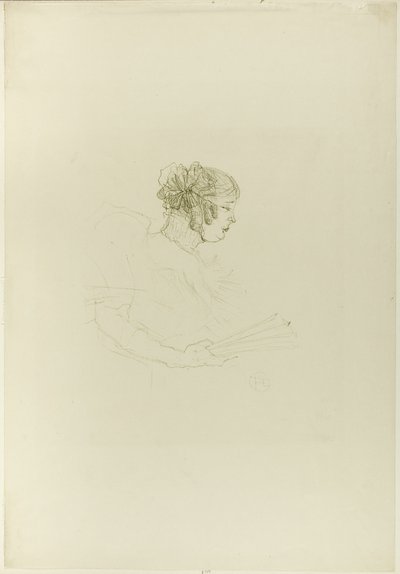 Luce Myrès, de perfil de Henri de Toulouse Lautrec