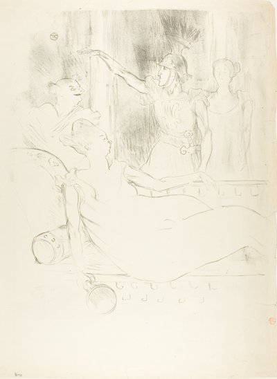 Madame Simon-Girard, Brasseur y Guy en La bella Helena de Henri de Toulouse Lautrec
