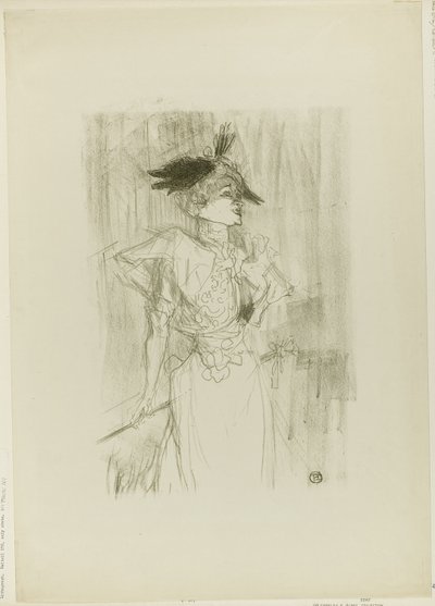 Mademoiselle Marcelle Lender, de pie de Henri de Toulouse Lautrec