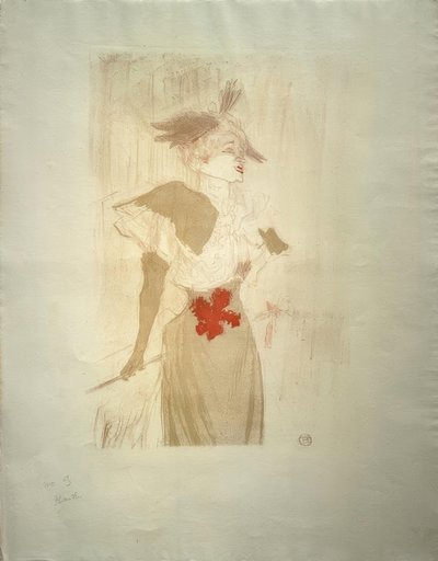 Señorita Marcelle Lender, de pie de Henri de Toulouse Lautrec