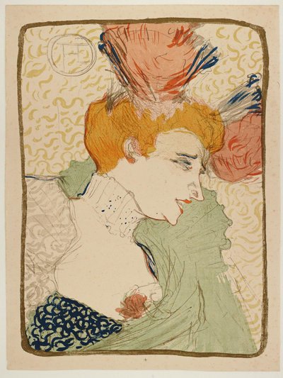 Mademoiselle Marcelle Lender, en busto de Henri de Toulouse Lautrec