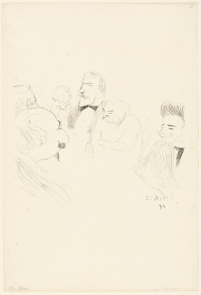Tarjeta de menú para Adrien Hébrard de Henri de Toulouse Lautrec