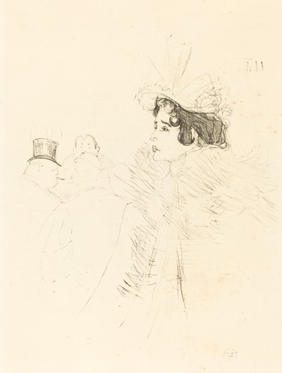 Miss May Belfort en el Bar Irlandés y Americano, rue Royale, 1895 de Henri de Toulouse Lautrec