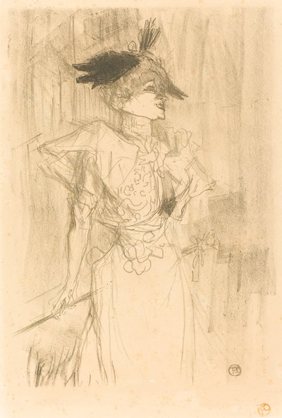 Mlle. Marcelle Lender, de pie de Henri de Toulouse Lautrec