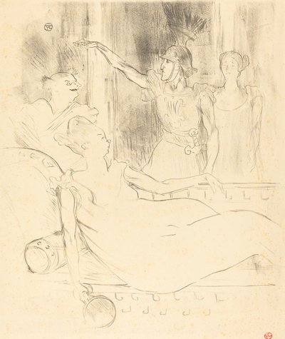 Mme. Simon-Girard, Brasseur y Guy en "La bella Helena" de Henri de Toulouse Lautrec
