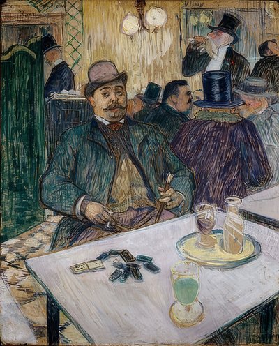 Monsieur Boileau en un café. 1893 de Henri de Toulouse Lautrec