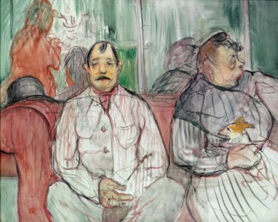 Señor, señora y el perro de Henri de Toulouse Lautrec