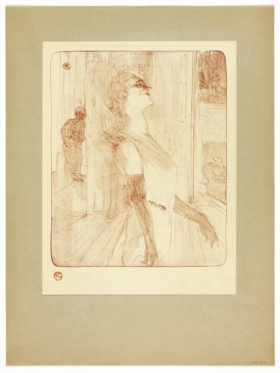 En el escenario, placa uno de Yvette Guilbert de Henri de Toulouse Lautrec