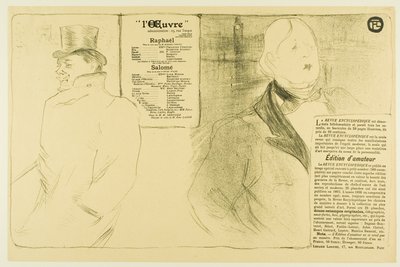 Oscar Wilde y Romain Coolus—Programa para Raphaël y Salomé de Henri de Toulouse Lautrec