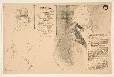 Oscar Wilde y Romain Coolus (Oscar Wilde y Romain Coolus) de Henri de Toulouse Lautrec