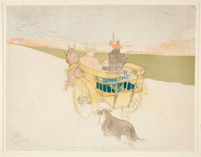 Paseo Campestre; el barril (The Barrel) o el carro inglés (The English Buggy) de Henri de Toulouse Lautrec