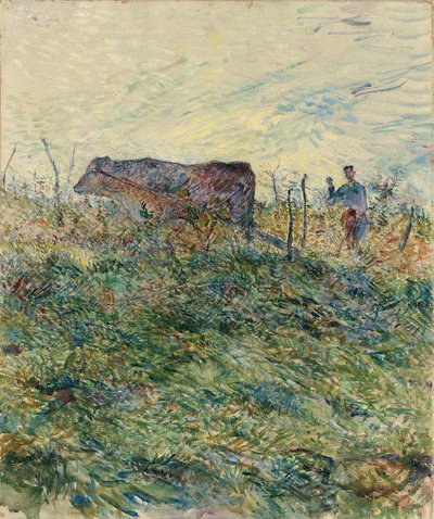 Arando en el viñedo, 1883 de Henri de Toulouse Lautrec