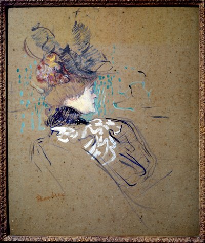 Retrato de mujer de perfil (Madame Lucy) de Henri de Toulouse Lautrec