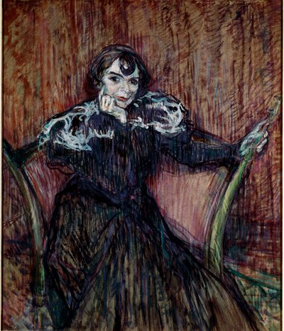 Retrato de la actriz Berthe Bady. Pintura de Henri de Toulouse-Lautrec de Henri de Toulouse Lautrec