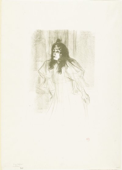 Retrato de la cantante May Belfort con el pelo suelto de Henri de Toulouse Lautrec