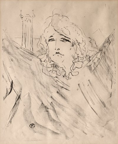 Portraits of Actors and Actresses: Thirteen Lithographs: Sarah Bernhardt de Henri de Toulouse Lautrec