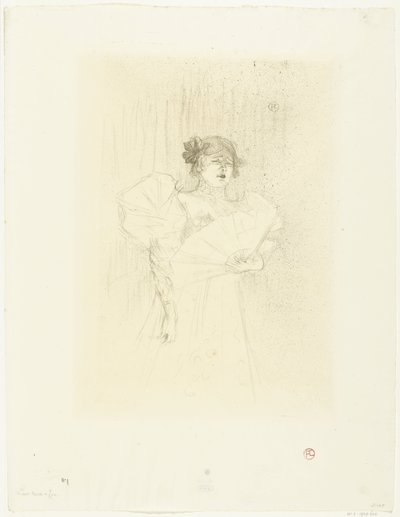 Retrato de la actriz Luce Myrès con abanico
Luce Myrès de face de Henri de Toulouse Lautrec