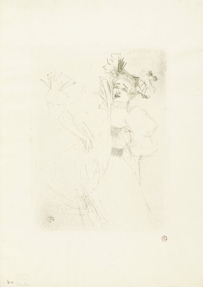 Retrato de la actriz Marcelle Lender en la ópera Chilpéric
Lender de face dans Chelpéric de Henri de Toulouse Lautrec